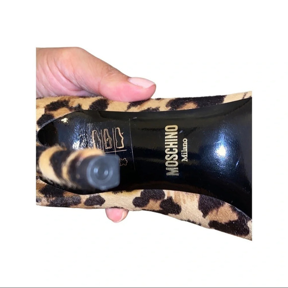 Moschino Leopard Print Genuine Calf Hair Pump Size 35 - Picture 6 of 11